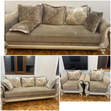 divanlar: 2 eded divan 2 eded kreslo dest 450₼ satilir .Acilir bazali .Unvan