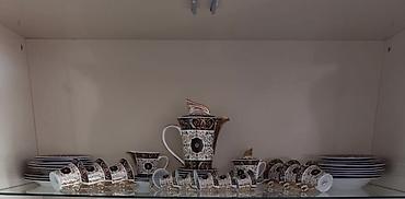 caydan caynik desti: Çay dəsti, rəng - Qara, Farfor — 1