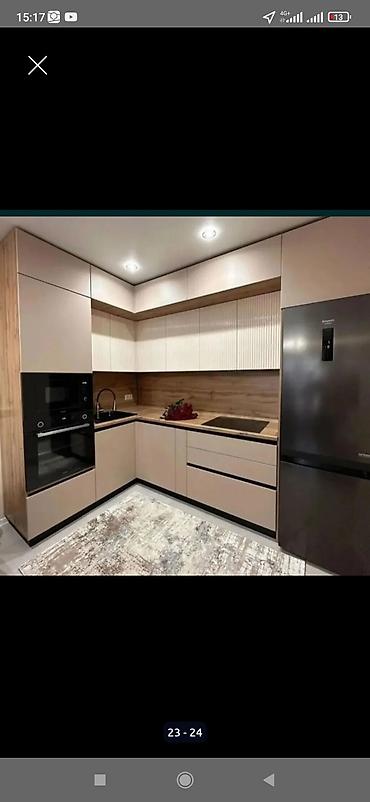 Кухонные гарнитуры: Кухонный гарнитур, цвет - Серый, МДФ — 76