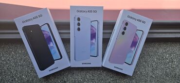 Samsung: Samsung Galaxy A55, Новый, 256 ГБ, цвет - Черный, 2 SIM, eSIM