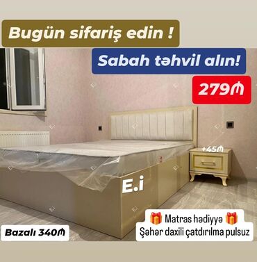 Masa və oturacaq dəstləri: Yeni, İkinəfərlik çarpayı, Matras ilə