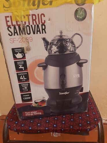 odun samovarları: Yeni Elektrik Samovar, 5 l