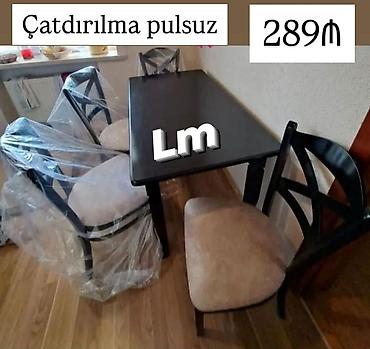 tap az metbex stol stul: Mətbəx/Qonaq otağı üçün masa-stul dəsti - Komplekt: 1 düzbucaqlı masa — 1