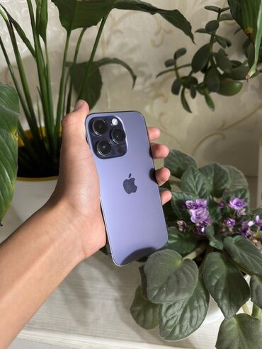 наушник айфон цена: IPhone 14 Pro, Колдонулган, 256 ГБ, Deep Purple, Коргоочу айнек, Каптама, 100 %