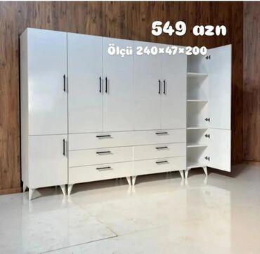 Dolablar: Yeni, Açılan, 3 qapılı Düz dolab, Qarderob, paltar dolabı, Azərbaycan — 22