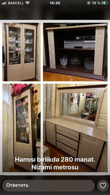 стеклянная подставка под телевизор: İşlənmiş, Dolab, Komod, TV altlığı, Kredit yoxdur, Azərbaycan
