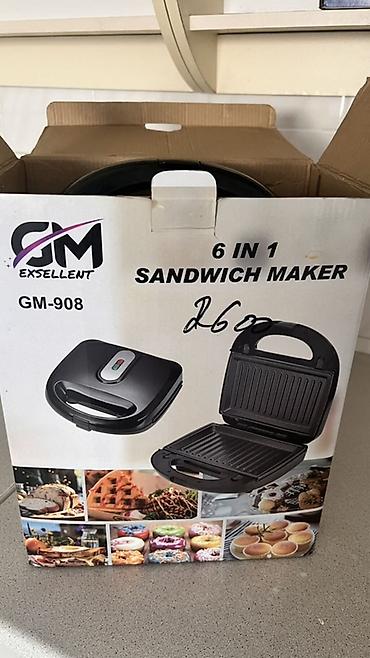 ручной машина: Мультигриль/сэндвич-мейкер GM Exsellent GM-908, 6 в 1 Функционал: - 6 — 1