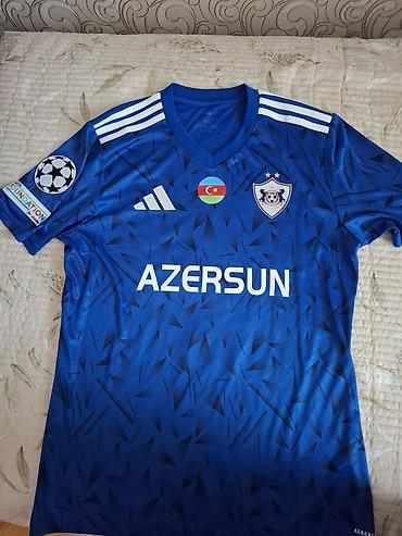 qarabaq fk: Futbolka, Adidas, M, rəng - Göy — 1