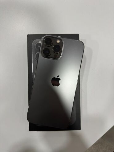 сканеры a3: IPhone 13 Pro Max, Колдонулган, 128 ГБ, Jet Black, Заряддоочу түзүлүш, Коргоочу айнек, Каптама, 81 %