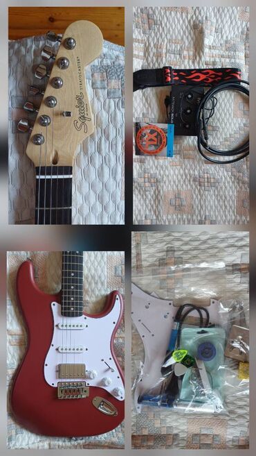 Saz: Elektron gitara, Fender, 6 sim, İşlənmiş, Ünvandan götürmə