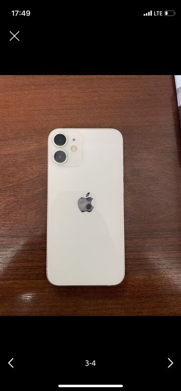 Apple iPhone: IPhone 12 mini, Скидка 10%, Б/у, 64 ГБ, Белый, Зарядное устройство, Защитное стекло, Чехол, 86 %