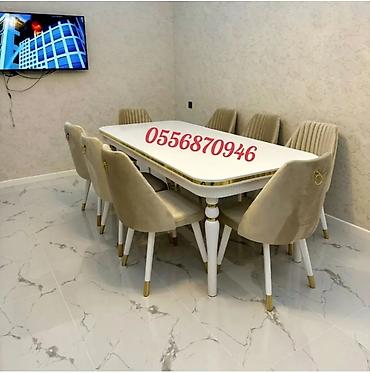 tek termolar: Qonaq otağı üçün, Yeni, Açılmayan, Dördbucaq masa, 6 stul — 9