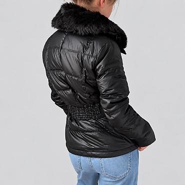 утеплённые брюки: Zara | Женская утеплённая куртка, черная - Материал верха: гладкая — 2