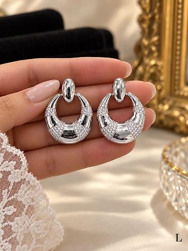 Sırğalar: Qadınlar üçün zərif sırğalar kolleksiyası - Material: parıldayan — 3