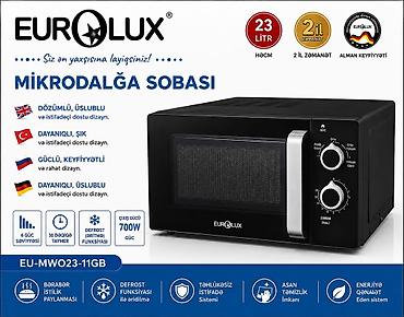 Mikrodalğalı soba Eurolux, Ayrıca dayanan, Mikrodalğalar ilə, rəng - Qara, Yeni