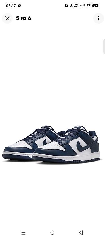 кроссовки nike: Nike Dunk Low kişi/kadın idman ayaqqabısı – navy/white rəng sxemi - — 1
