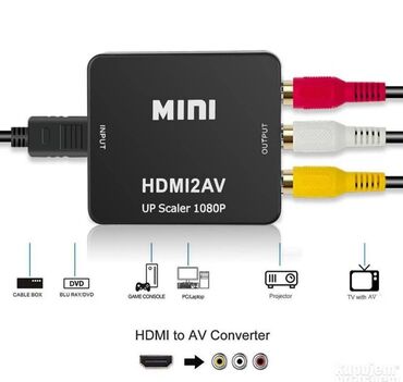 Aksesoari za TV i video: HDMI na AV rca adapter konverter 1080p HDMI na AV/3rca adapter — 4