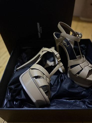 Saint Laurent Paris “Tribute” platform sandalıları 1800e alinib .2defe — 2