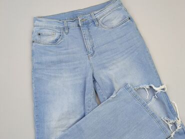 spódniczka jeansowe z haftem po obu stronach: Jeansy, L, stan - Dobry