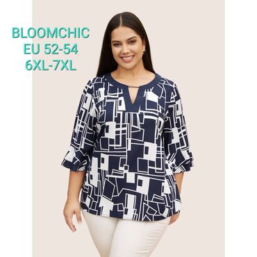 kosulja sa cirkonima: 6XL (EU 52), Geometrijski, bоја - Šareno