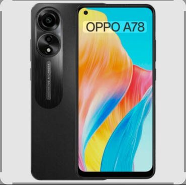 Mobil telefon və aksesuarlar: Oppo A78, 256 GB, rəng - Qara, Barmaq izi