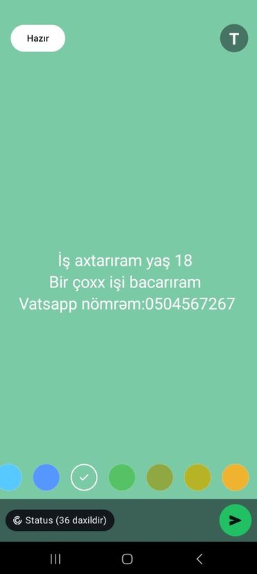 ecemi is elanlari: Xidmət elanının məzmunu: - Yaş: 18 - İş axtarır - Müxtəlif sahələrdə
