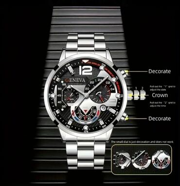 Классические часы: Классические часы часы, Серебро, США, Мужские, Б/у — 3