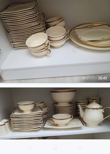посуда 12 персон: Продаем столовый набор из Эмиратов в идеальном состоянии. 82 предметы
