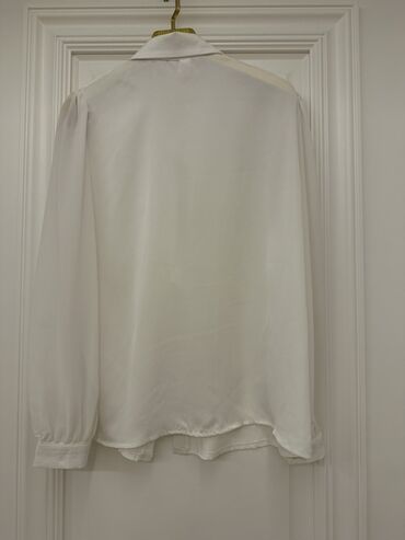дизайнерские рубашки женские: Блузка, Классикалык модель, Шифон, Solid print, Воландар менен
