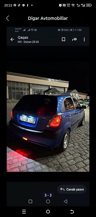 kia ceed qranat: Kia Rio hatchback, mavi rəng. - Kuzov: 5 qapılı, kompakt hatchback - — 1