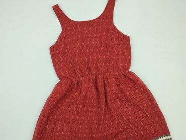 welurowa czerwona sukienki damskie: Dress, M (EU 38), H&M, condition - Perfect