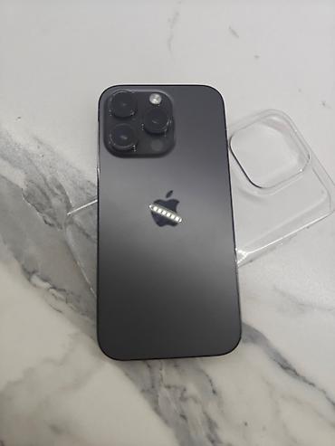 iphone 12: IPhone 14 Pro, Б/у, 256 ГБ, Black Titanium, Чехол, 83 % — 2