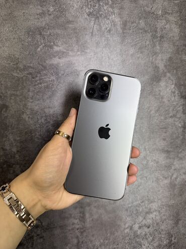 Apple iPhone: IPhone 12 Pro Max, Б/у, 512 ГБ, Graphite, Коробка, Наушники, Чехол, 79 %