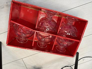 Наборы посуды: Наборы стеклянной посуды. 1) Набор креманок на ножке, 6 штук - — 1