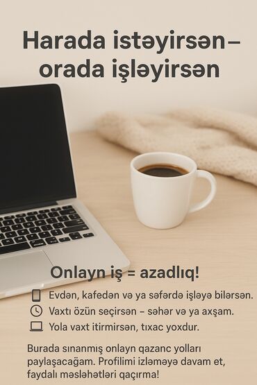 28 mall part time is elanları: Marketoloq tələb olunur, Onlayn iş, İstənilən yaş, Təcrübəsiz