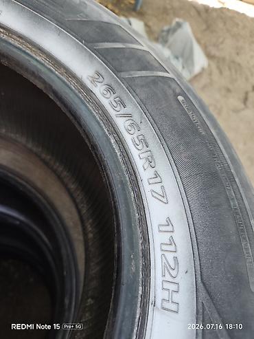 1120: Комплект летних шин 265/65 R17 112H бу без дырок сняли с Хайлендера — 3