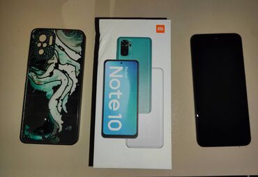 redmi note 10 ekranı: Xiaomi Redmi Note 10, 128 GB, rəng - Qara, 
 Barmaq izi, İki sim kartlı, Face ID