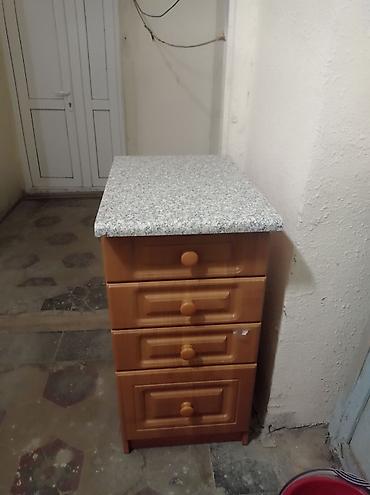 тумбочка для кухни: Mətbəx üçün çekmeçəli dolab - Material: ağcaqayın tonlarında laminat — 3