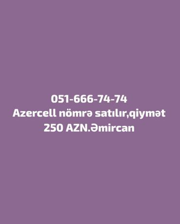 Nömrə: ( 051 ) ( 6667474 ), İşlənmiş