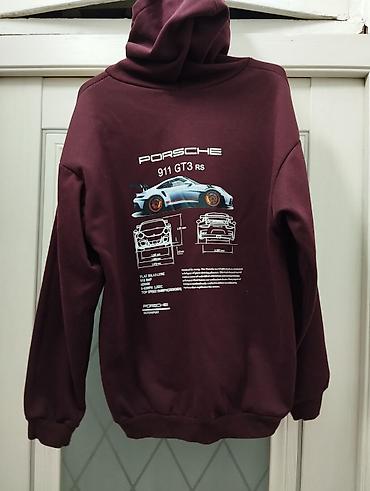 nike tech flece: Бордовый худи с принтом Porsche 911 GT3 RS - Цвет: насыщенный — 2