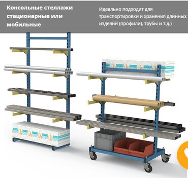 Шкафы: Консольные стеллажи. Производство модульных стеллажей для магазинов