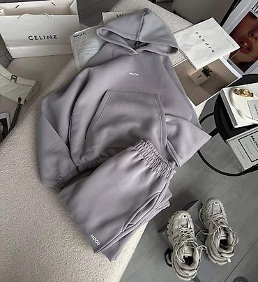 Sweatsuit Sets: Komplet trenerke “MOOD” – dukserica s kapuljačom + donji deo - — 2