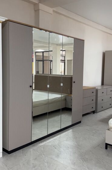 умничка тумбочка бригада: Спальный гарнитур в современном стиле Мадрид 5 Состав: - Двуспальная