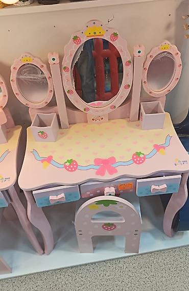 masın oyunları: Uşaq üçün kosmetik/bəzək masası dəsti - Rəng: açıq çəhrayı və pastel — 1