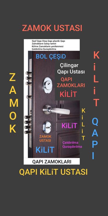 dəmirin kilosu: Qapi zamoklari kilit satış temiri quraşdırılması Her növ qapı