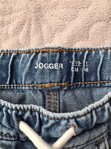 jogger şalvar: Uşaq cins jogger şalvarı - Model: Jogger - Rəng: Açıq mavi (yüngül — 3