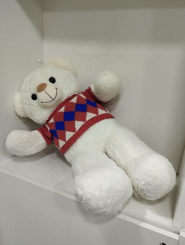 ayı teddy: Yumuşaq oyuncaq "Paltarlı Ayı 80sm" . 🆕Bütün məhsularımız Yenidir ☎️📬 — 2