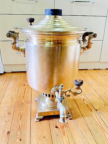 samovar 10 litre: Antik mis samovar – kömür/odunla işləyən, klassik “tula tipli” . 9 — 2