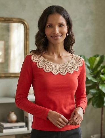 zara red: Ženska bluza / majica dugih rukava u crvenoj boji, elegantnog i — 1