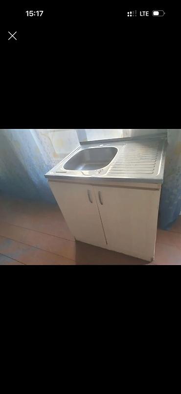 кухный сервант: Кухонная тумба с мойкой из нержавеющей стали. - Встроенная одинарная — 1